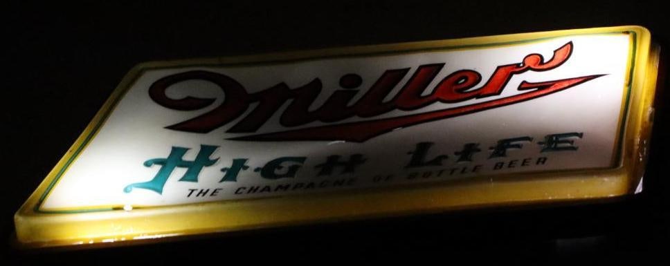 Miller High Life Embossed Plastic Light-Up Sign (1 of 3)