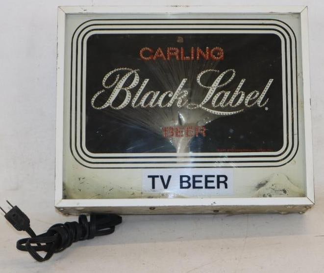 1973 Carling Black Label TV Beer Advertising Display Sign (1 of 5)