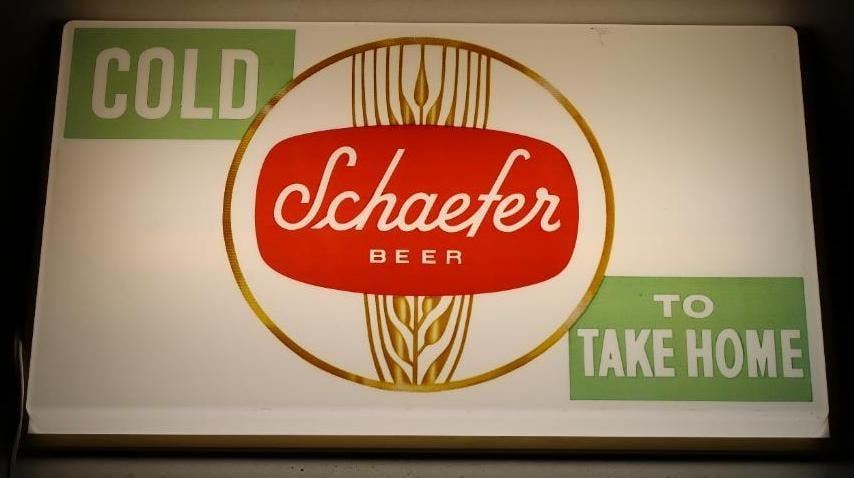 Schaefer Beer "Cold To Take Home" Light-Up Advertising Sign (1 of 3)