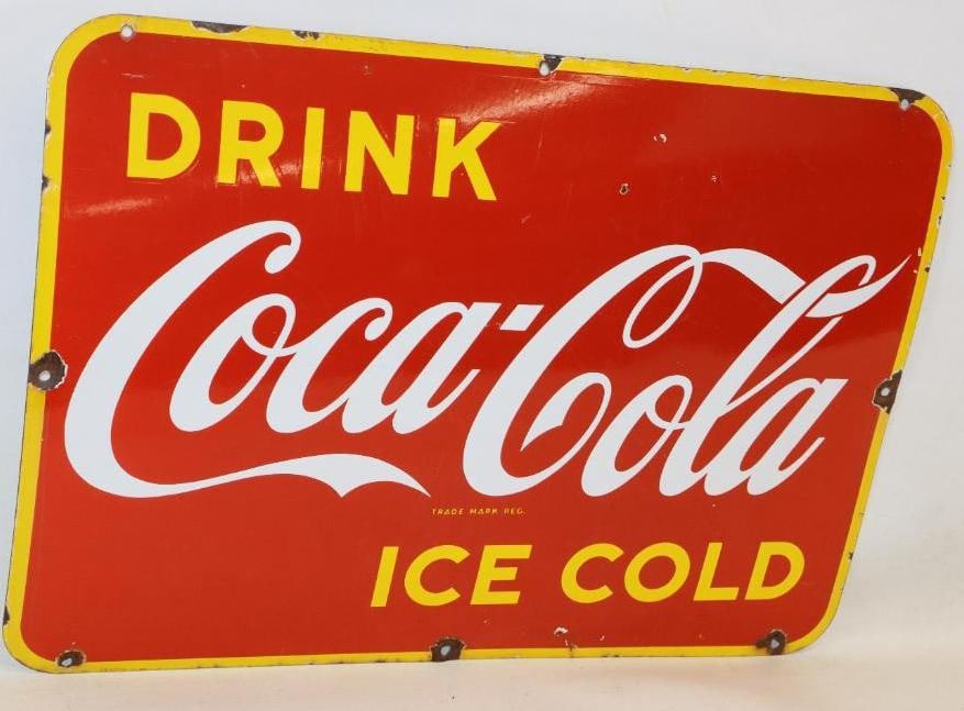 Vintage Coca Cola Porcelain Sign Marilyn Monroe Coke 1951