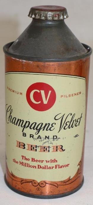 Champagne Velvet Cone Top Beer Can: 12 oz