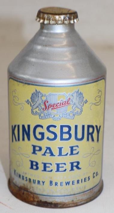 Kingsbury Pale Cone Top Beer Can: 12 oz