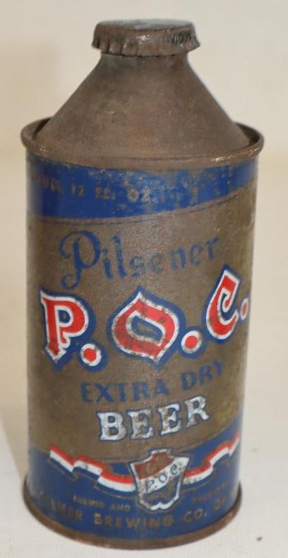 P.O.C. Pilsener Extra Dry Cone Top Beer Can (1 of 4)