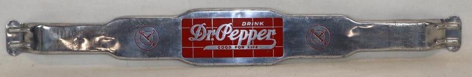Drink Dr. Pepper 10-2-4 Good For Life! Metal Advertising Door Push (1 of 5)