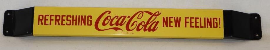 Refreshing Coca Cola New Feeling Adjustable Metal Advertising Door Push (1 of 5)