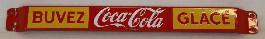 Drink Ice Cold Coca Cola Porcelain Advertising Door Push (1 of 6)