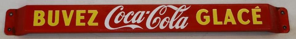 Drink Ice Cold Coca Cola Porcelain Advertising Door Push (1 of 6)