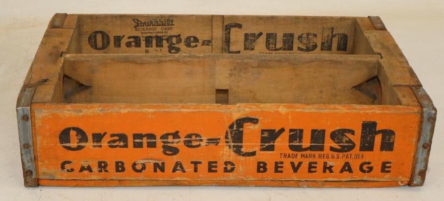 Orange-Crush Carbonated Beverage Four Six Pack Wooden Carrying Crate (1 of 4)