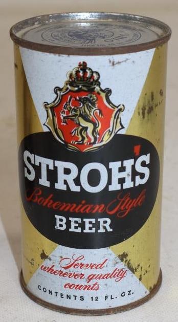 Stroh's Bohemian Style Flat Top Beer Can (1 of 2)