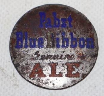 Cloisonne Pabst Blue Ribbon Genuine Ale Advertising Token: 1.5" diameter
