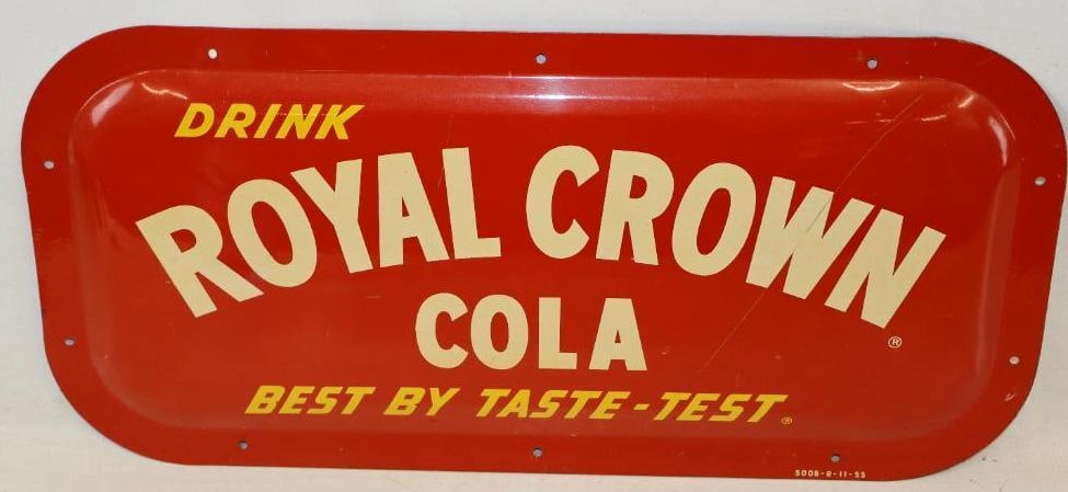 Drink Royal Crown Cola " Best By Taste-Test" Self Framed Single Sided Advertising Sign (1 of 6)