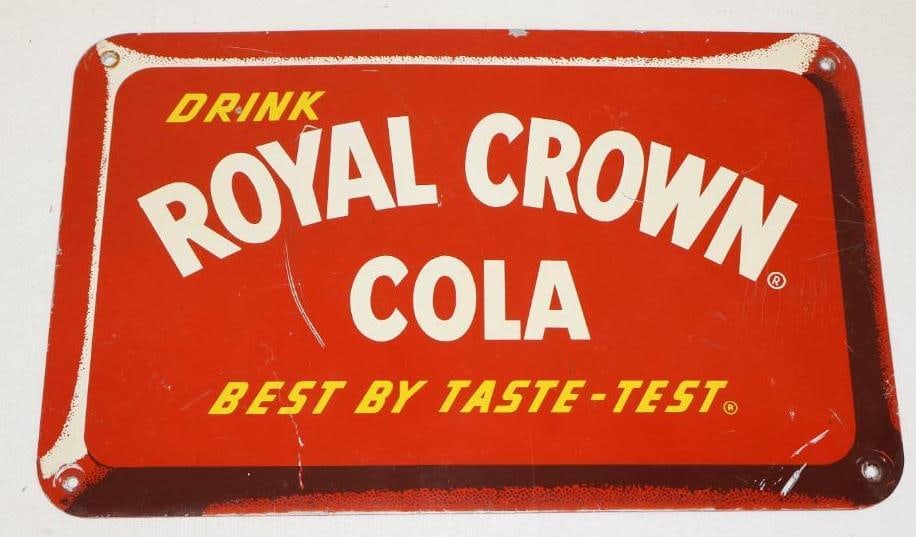Drink Royal Crown Cola " Best By Taste-Test"  Single Sided Advertising Sign (1 of 4)