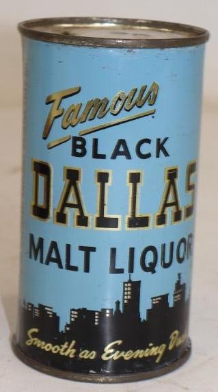 Famous Black Dallas Malt Liquor Flat Top Beer Can (1 of 2)