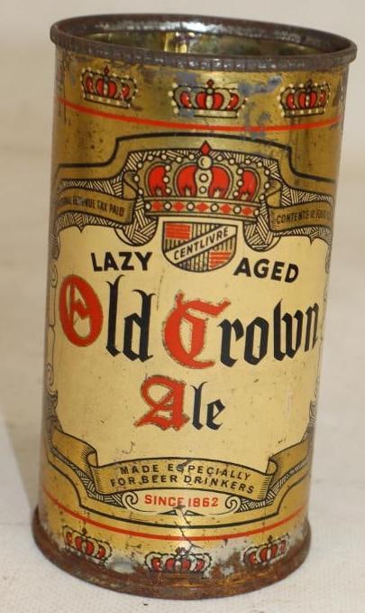 Lazy Aged Old Crown Ale Flat Top Beer Can (1 of 2)