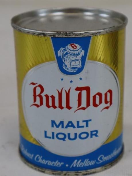 Bulldog Malt Liquor Flat Top Beer Can (1 of 2)