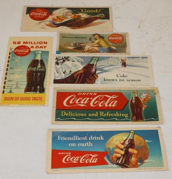 Group of 6 1940/50's Drink Coca Cola Ink Blotters (1 of 5)