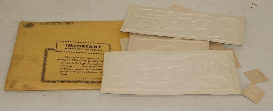 NOS Pepsi-Cola Vending Machine Embossment Cards with Original Shipping Envelope (1 of 4)