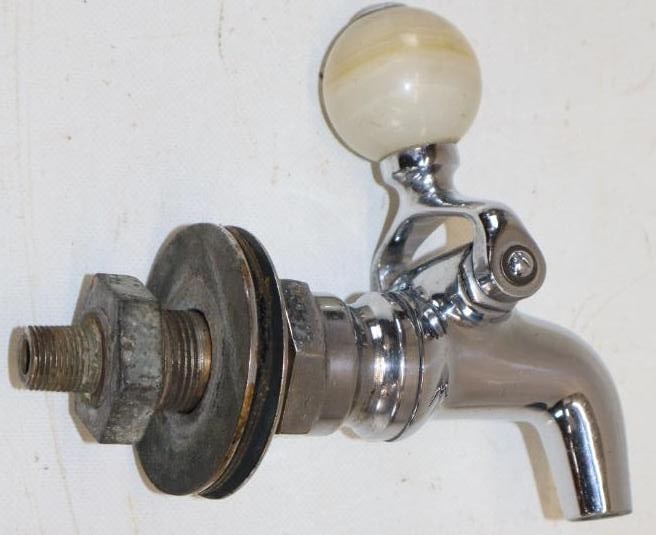 Early Round Marble Beer Tap Handle: 7" x 6" x 3"