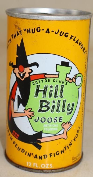 Cotton Club Hill Billy Joose 12oz Soda Pop Can: Empty