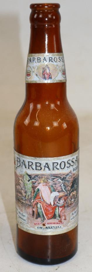 Barbarossa Red Top Brewing Company Cincinnati Ohio Beer Bottle: 12oz