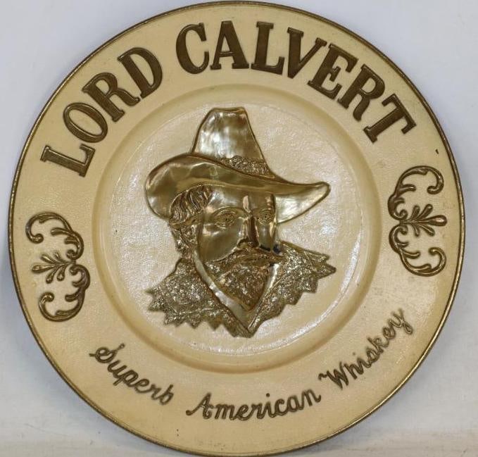 Lord Calvert Superb American Whiskey Embossed Metal Sign (1 of 2)