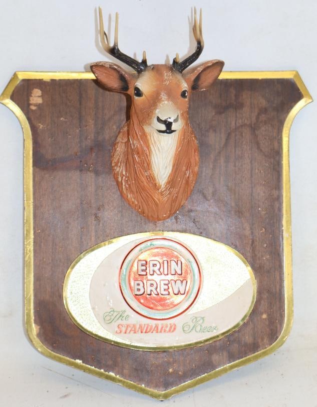 Erin Brew "The Standard Beer" Buck Advertising Wall Sign (1 of 2)