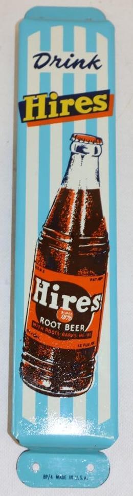 Drink Hires Root Beer Metal Advertising Door Push (1 of 3)