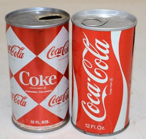 Group of 2 Coca Cola 12oz Soda Pop Cans (1 of 2)