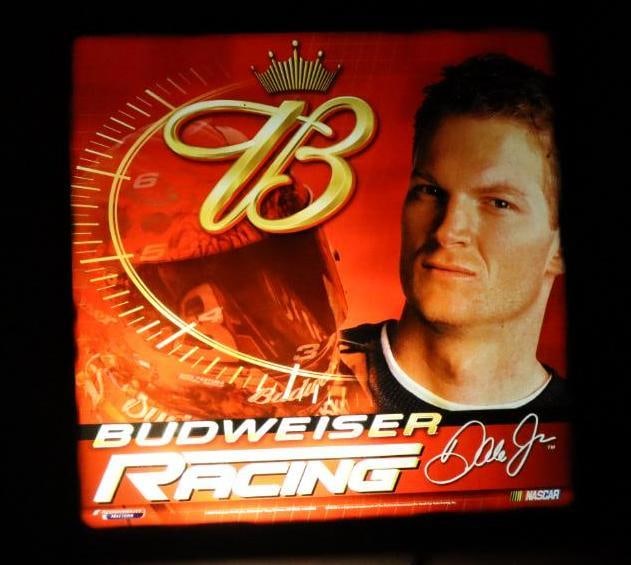 Dale Earnhardt Jr. 2004 Budweiser Racing Nascar Light Up Advertising Sign (1 of 3)