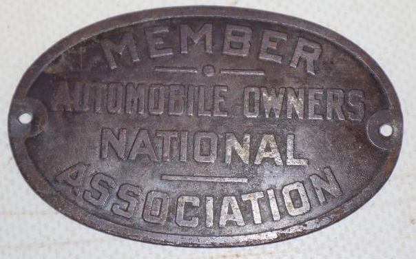 National Automobile Owners Association Brass Radiator Badge (1 of 2)