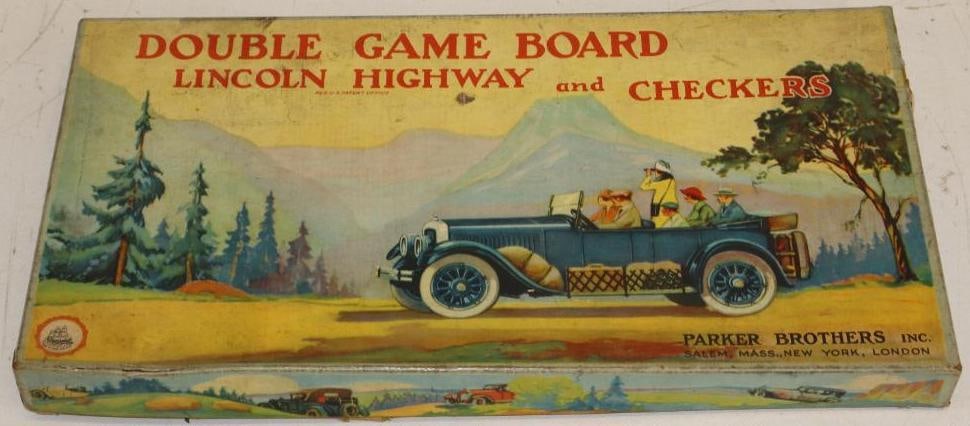 Lincoln Highway And Checkers Parker Brothers Inc. Double Game In Original Box (1 of 3)