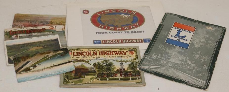 Group of 7 Lincoln Highway Souvenir Books, Post Cards And Cigar Box Lid (1 of 5)