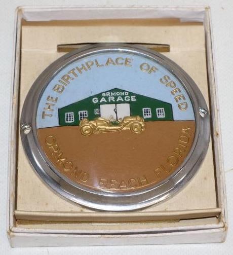 The Birth Place Of Speed Armond Beach Florida Radiator Badge In Original Box (1 of 3)
