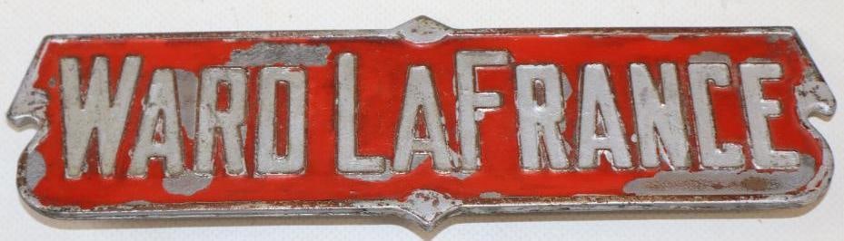 Ward La France Fire Truck Grill Emblem: 8" x 2.25" x .50"