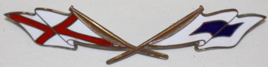 1960's Triumph Herald BK 77 Cloisonne Emblem Badge: 5" x.75" x .50"