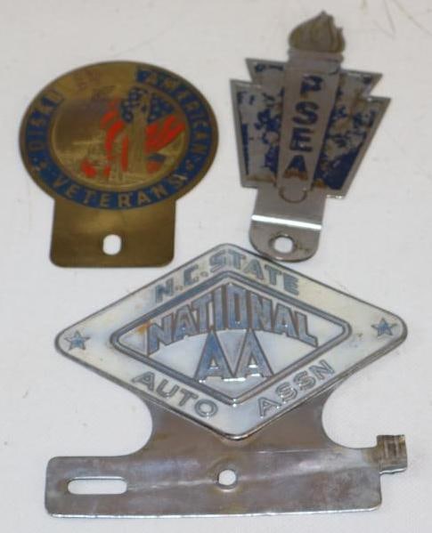 Group of 3 DAV, PSEA And NC State AA License Plate Toppers (1 of 4)