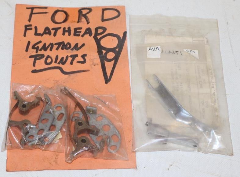 Group of 5 Ford Flat Head V-8 Ignition Points And Avanti Handle Link (1 of 2)