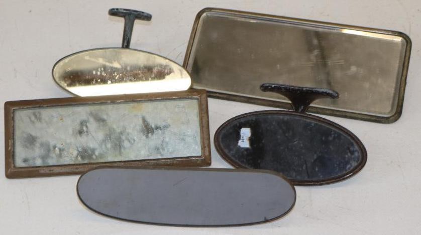 Group of 5 Early Automobile Dash Mount Rearview Mirrors (1 of 4)
