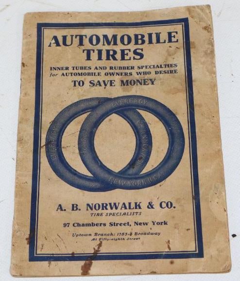 1913 A.B.Norwalk & Co Automobile Tire Catalog: 5.50" x 8" has some staining and pencil marks