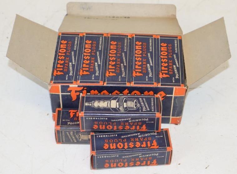 Group of 13 Firestone Spark Plug Polonium In Original Boxes (1 of 4)