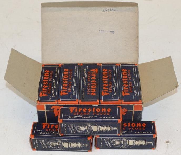 Group of 13 Firestone Spark Plug Polonium In Original Boxes (1 of 3)