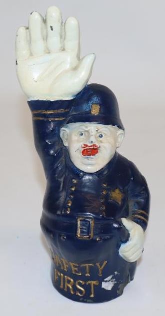 1915 Safety First Traffic Cop Radiator Mascot Hood Ornament by Louis V Aronson (1 of 5)