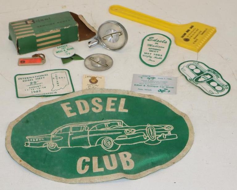 Group of 9 Ford Edsel Advertising, Patches, Parts And Lapel Pin (1 of 6)