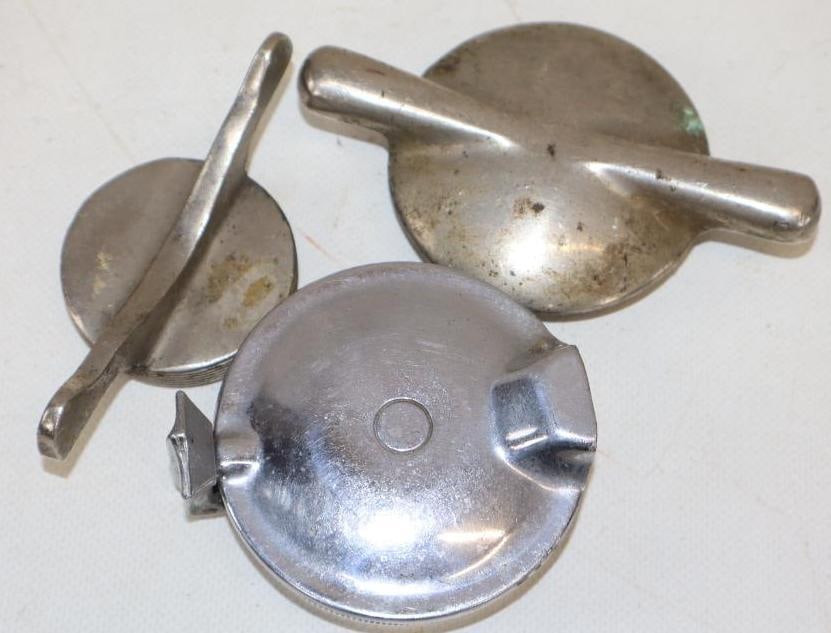 Group of 3 Different Threaded Radiator Caps (1 of 2)