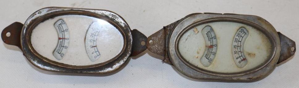 Group of 2 Early Automobile Amperes Gauges (1 of 4)