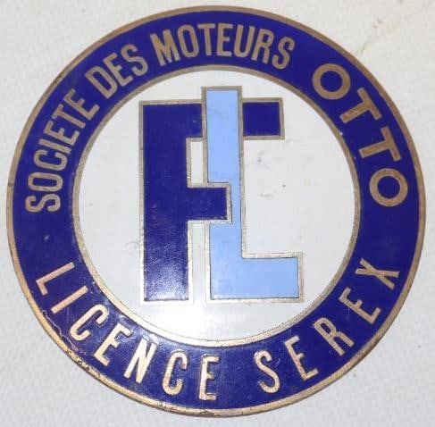 FL Otto Engine Cloisonne Radiator Emblem Badge: 3.50" x 3.50"