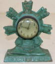Richfield Gasoline Airplane Motor Wind Up Desk Clock