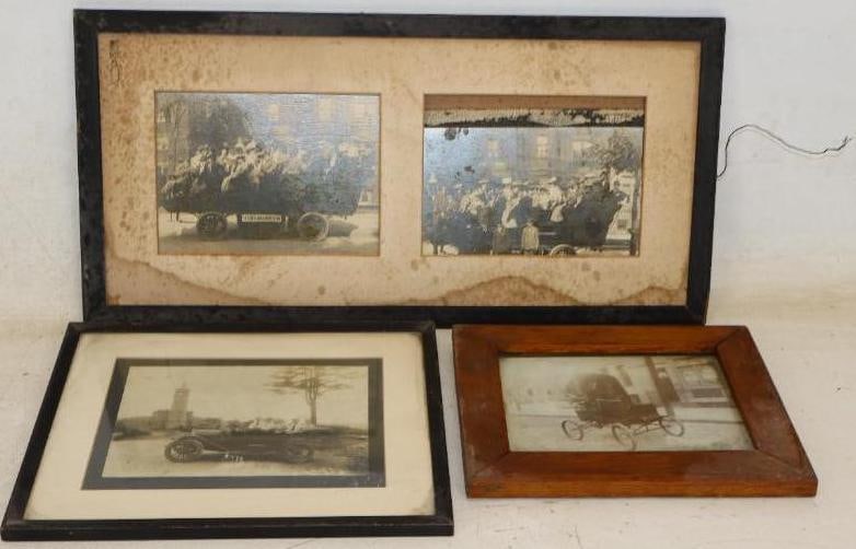 Group of 4 Early Automobile Framed Pictures (1 of 5)