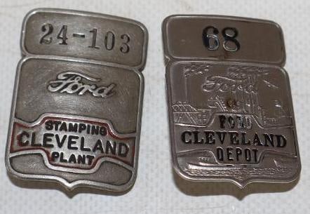 Group of 2 Ford Cleveland Stamping Plant And Depot Employee Badge (1 of 2)