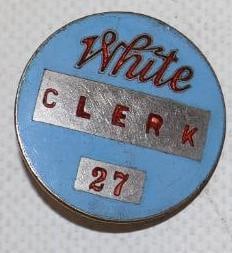 White Truck Cloisonne Employee Clerk Pin Back Badge (1 of 2)